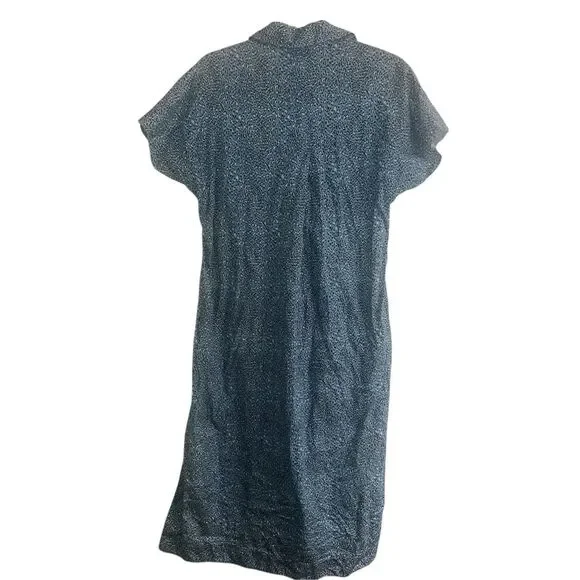 ✨Akris Punto Blue Leopard Midi Sz 6 Dress✨ - Picture 3 of 8